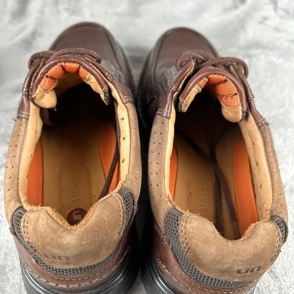 Clarks Unstructured Un.Laredo Brown Leather Lace Up Shoes Mens 10.5 M 85012